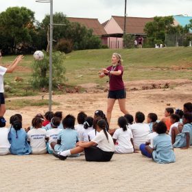 Net ball practice in zuid afrika